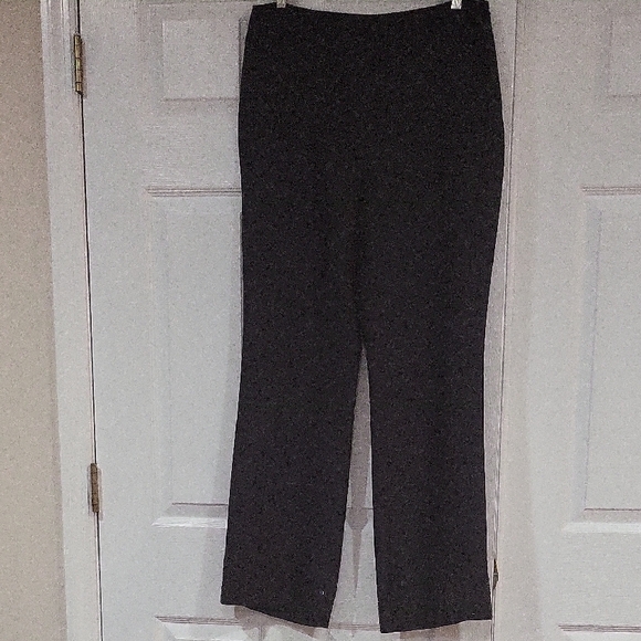 Finity Pants - Finity 100% SilkWomen's Elegant Black Straight Leg Trousers Sequence Hem.